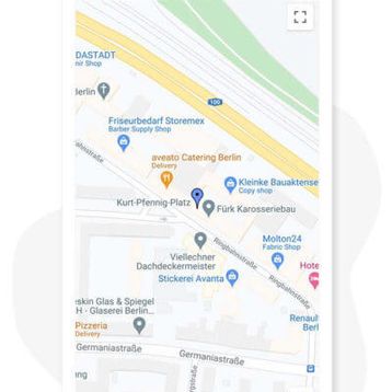 Integriere Google Maps, sodass deine Nutzer dich finden können