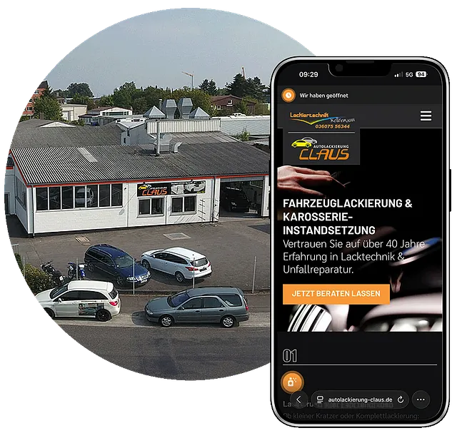 Unsere Website des Monats April – Autolackierung Claus